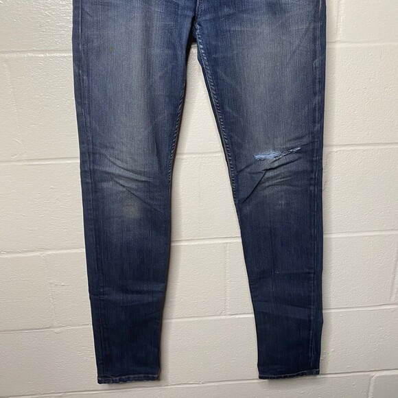 All saints Jacks Place Womens Size 30/32 Skinny Jeans Distressed Medium Wash - Picture 3 of 14